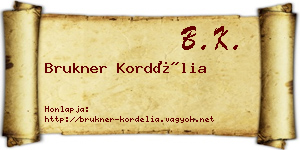 Brukner Kordélia névjegykártya
